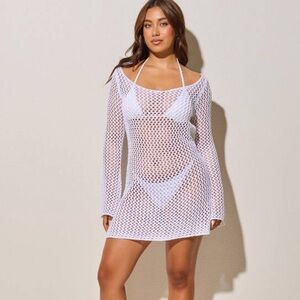 White Crochet Swim Cover-Up